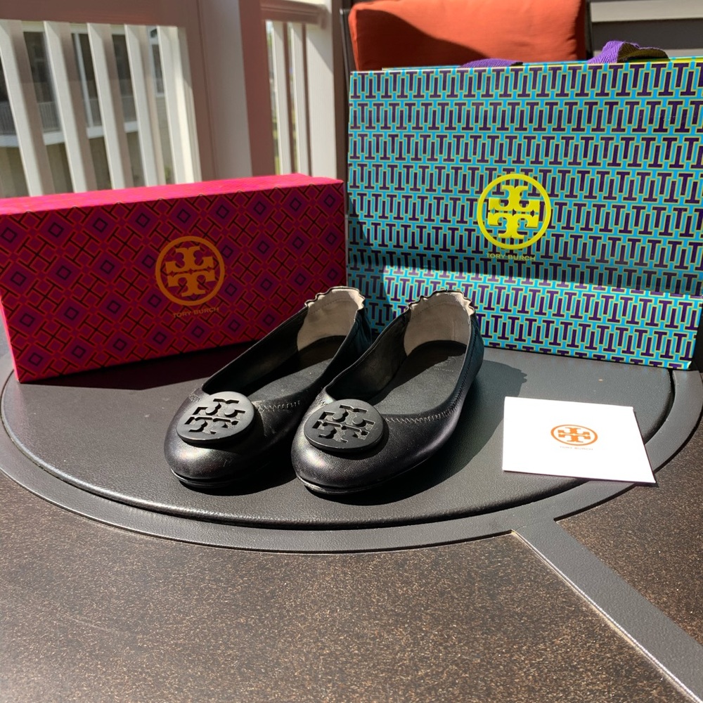 Tory Burch Minnie Travel Ballet flats with logo